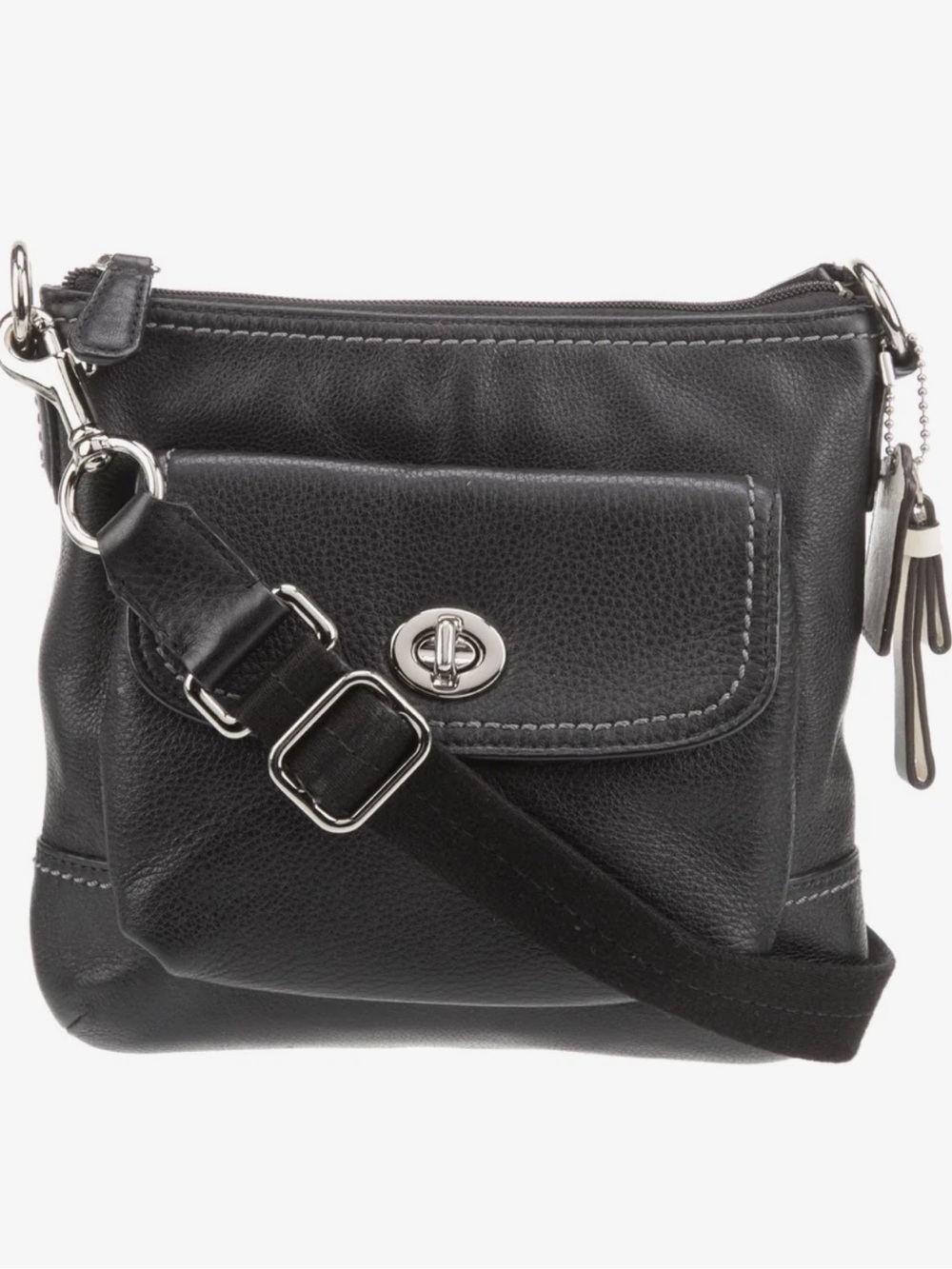 Coach Messenger Crossbody Bag Black/White  Leather